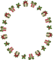 Christmas wreath frame. png