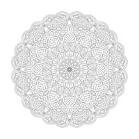 Harmony in Hues adult coloring book mandala page for kdp book interior vector