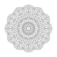 Rainbow Rhapsody adult coloring book mandala page for kdp book interior. vector