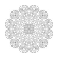 Floral Fantasy adult mandala coloring book page for kdp book interior. vector