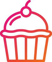 ilustración de diseño de icono de vector de cupcake