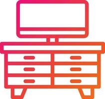 Tv Table Vector Icon Design Illustration