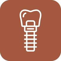 Dental Implant Vector Icon Design Illustration