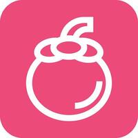 Mangosteen Vector Icon Design Illustration