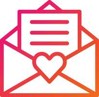 Love Message Vector Icon Design Illustration