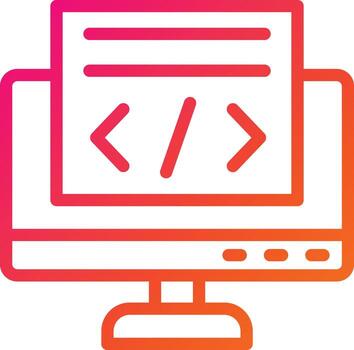 ilustración de diseño de icono de vector de codificación