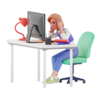 arbete aktivitet 3d illustrationer png