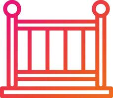 Baby Crib Vector Icon Design Illustration