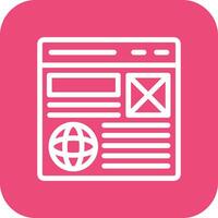 Wireframe Vector Icon Design Illustration