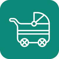 Baby Stroller Vector Icon Design Illustration