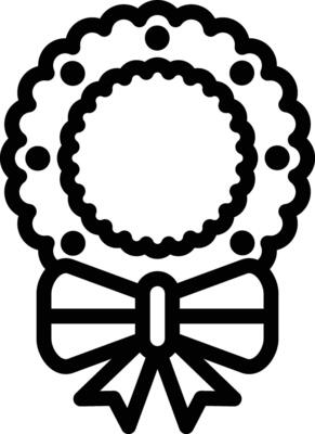 Wreath Vector Icon Design Illustration