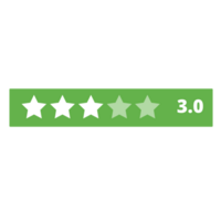 3.0 Rating Star on a Transparent Background png