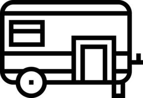 Travel trailer Vector Icon Design Illustration