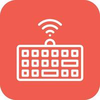 Wireless keyboard Vector Icon Design Illustration
