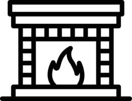 Fireplace Vector Icon Design Illustration