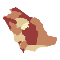 saudi Arabië kaart. kaart van saudi Arabië in administratief Regio's png