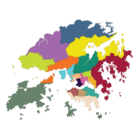 hong kong mapa. mapa de hong kong en administrativo regiones png