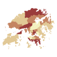 hong kong Karta. Karta av hong kong i administrativ regioner png