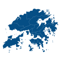 Hong Kong map. Map of Hong Kong in administrative regions png