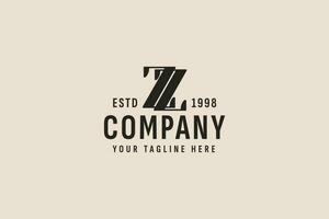 vintage style letter Z logo vector icon illustration