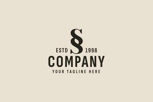 vintage style letter S logo vector icon illustration