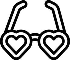 Heart Glasses Vector Icon Design Illustration