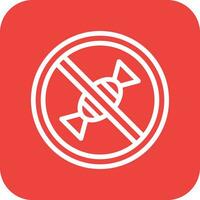 No Sugar Vector Icon Design Illustration