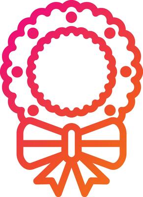 Wreath Vector Icon Design Illustration