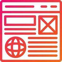 Wireframe Vector Icon Design Illustration