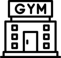 ilustración de diseño de icono de vector de gimnasio