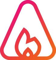 Fire Warning Vector Icon Design Illustration