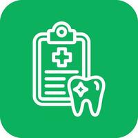 Dental Record Vector Icon Design Illustration