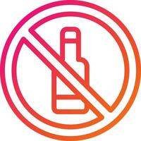 No Alcohol Vector Icon Design Illustration