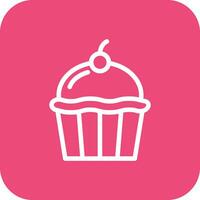 ilustración de diseño de icono de vector de cupcake