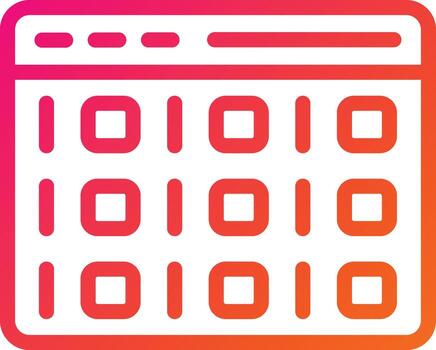 Binary Code Vector Icon Design Illustration