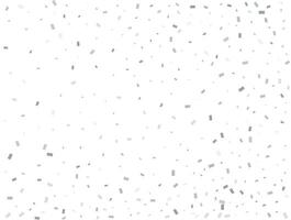 Light silver Rectangular glitter confetti background. White festive texture. vector