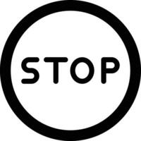 Stop Vector Icon Design Illustration