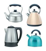 Set of kettle vector illustration isolated on white background