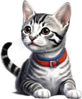 A sketch of an American Shorthair cat. AI-Generated. png