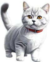 A sketch of a British Shorthair cat. AI-Generated. png