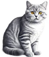 A sketch of a British Shorthair cat. AI-Generated. png