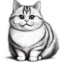 un' schizzo di un' Munchkin gatto. ai-generato. png