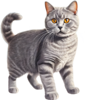 A sketch of a British Shorthair cat. AI-Generated. png