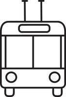 Bus transportation symbol icon vector image. Illustration of the silhouette bus transport public travel design image