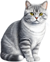 A sketch of a British Shorthair cat. AI-Generated. png