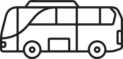 Bus transportation symbol icon vector image. Illustration of the silhouette bus transport public travel design image