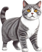 A sketch of a British Shorthair cat. AI-Generated. png