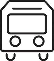 Bus transportation symbol icon vector image. Illustration of the silhouette bus transport public travel design image