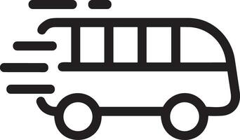 Bus transportation symbol icon vector image. Illustration of the silhouette bus transport public travel design image