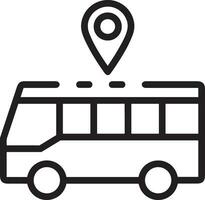 Bus transportation symbol icon vector image. Illustration of the silhouette bus transport public travel design image